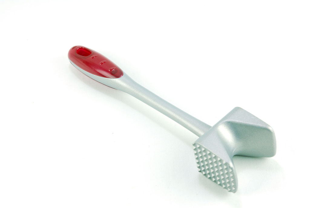 Aluminum V-meat hammer+ Plastic handle/A218